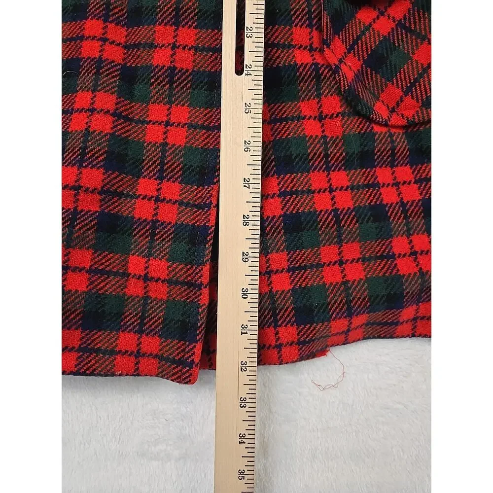 Pendleton Vtg 70s 80s Double Breasted 100% Wool Car Coat Womans Sz 8 Belted USA